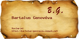 Bartalus Genovéva névjegykártya