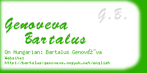 genoveva bartalus business card